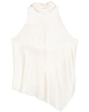 Brunello Cucinelli Asymmetric Halterneck Top - White