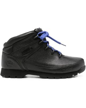 Timberland Grained Leather Ankle Boots - Black