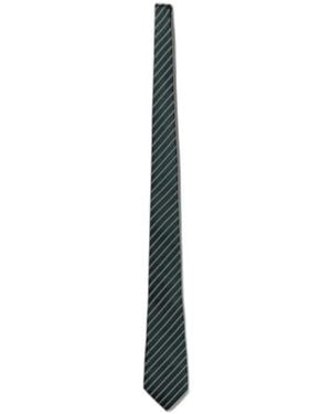 ZEGNA Stripe Silk Tie - White