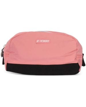 K-Way Blair Kulturbeutel Mit Logo-Detail - Pink