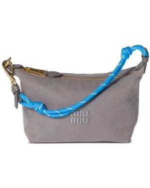 Miu Miu Bolso Gabardine mini - Azul