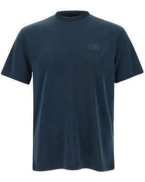 EA7 T-Shirt Met Logopatch - Blauw