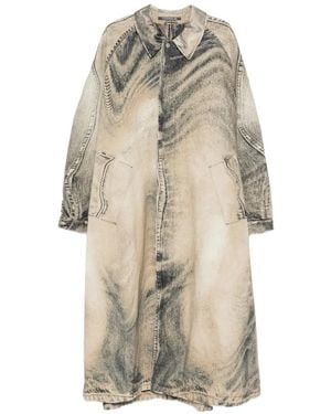 CAMPERLAB Distorted Printed Coat - White