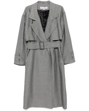 JW Anderson Longline Double-Breasted Trench Coat - Gray