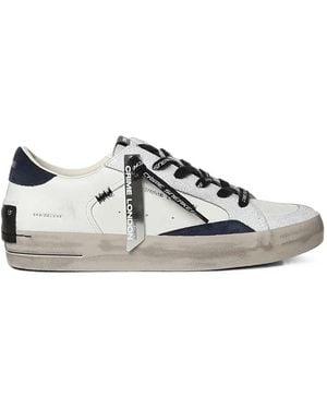 Crime London Sk8 Deluxe Panelled Sneakers - White