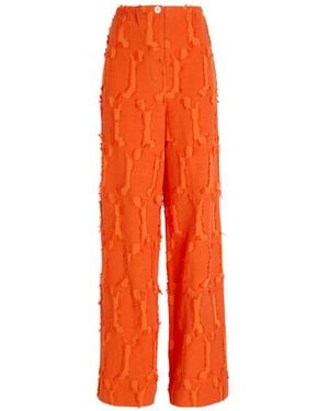 Proenza Schouler Shilo Jacquard Trousers - Orange