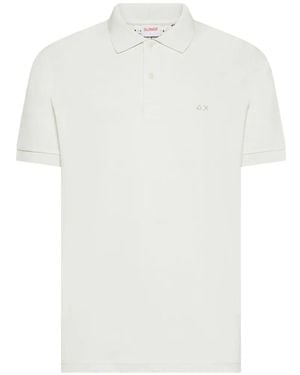 Sun 68 Logo-Embroidered Short-Sleeve Polo Shirt - White