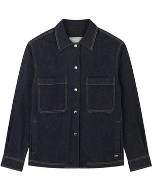 Paul & Shark Hemdjacke in Jeans-Optik - Blau