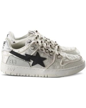 A Bathing Ape Baskets À Étoiles Cloutées - Gray