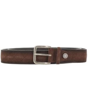 Gianni Chiarini Quilted Suede Belt - White