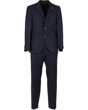 Luigi Bianchi Single-Breasted Suit - Blue