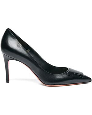 Santoni 85Mm Sibille High-Heel Court Shoes - Black