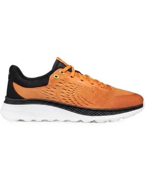 Geox Spherica Actif X1 Lace-Up Trainers - Orange