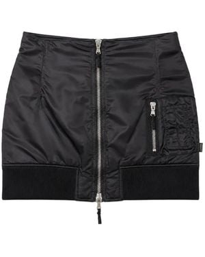 Jean Paul Gaultier Embroidered Zip-Up Skirt - Black