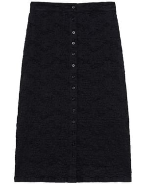 MSGM Button-Down Midi Skirt - Black