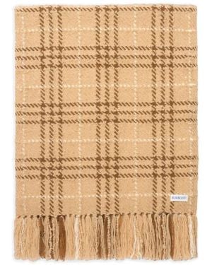 Burberry Embellished Check Bouclé Scarf - Natural