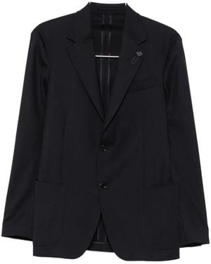 Lardini Notched-Lapel Single-Breasted Suit - Black