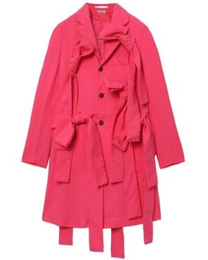 Comme des Garçons Abrigo Con Detalle De Lazo - Rosa