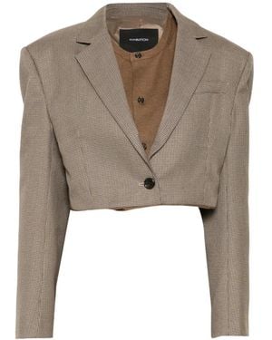 Pushbutton Karierter Hybrid-Blazer - Natur