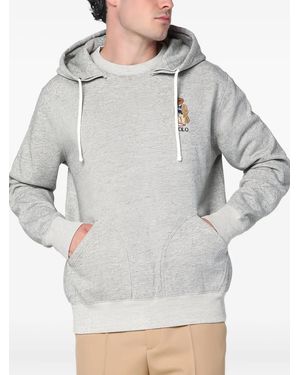 Polo Ralph Lauren Embroidered-Logo Hoodie - Grey