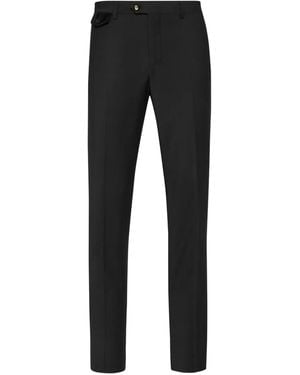 Billionaire Classic Velvet-Pocket Trousers - Black