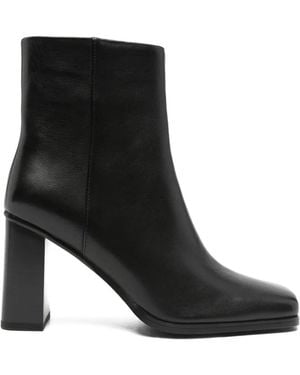 Linda Baumann Square-Toe Ankle Boots - Black