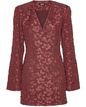 ROTATE BIRGER CHRISTENSEN Jacquard Blazer Dress - Red