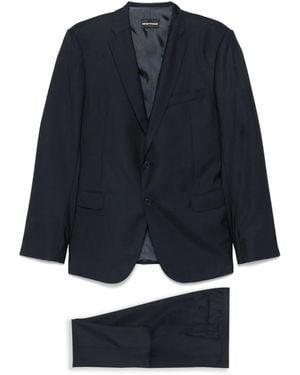 Emporio Armani Single-Breasted Suit - Blue