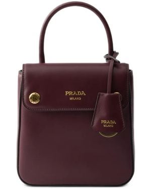Prada Carry Mini Leather Handbag - Purple