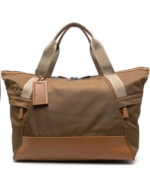Prada Triangle-Logo Duffle Bag - Brown