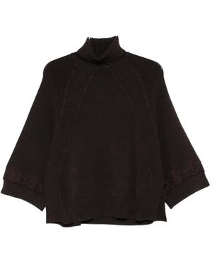 ERMANNO FIRENZE Roll-Neck Jumper - Black