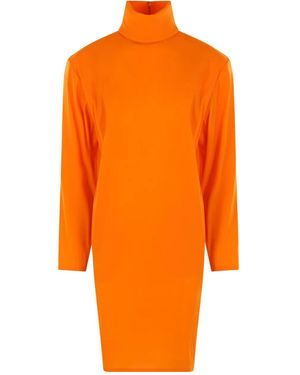 Saint Laurent ジップ ドレス - オレンジ