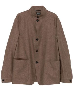ZEGNA パッチポケット ジャケット - ブラウン