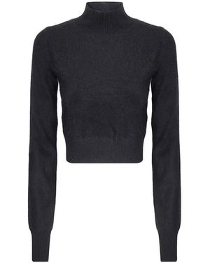 Sportmax Kaschmirpullover Mit Stehkragen - Schwarz