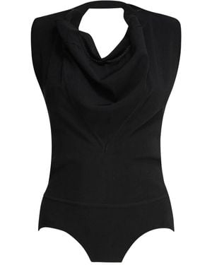 Max Mara Cowl-Neck Bodysuit - Black