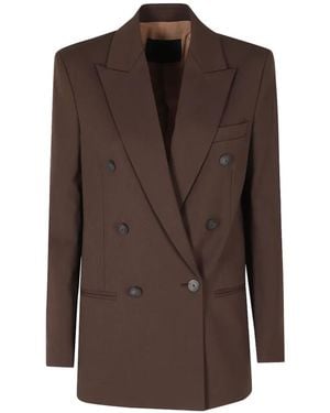 Dondup Double-Breasted Peak-Lapel Blazer - Brown