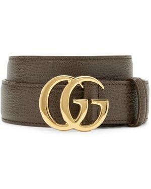 Gucci Gg Marmont Leather Belt - Brown