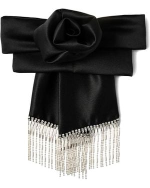 ANOUKI Fringed Bow Hair Accessory - Black