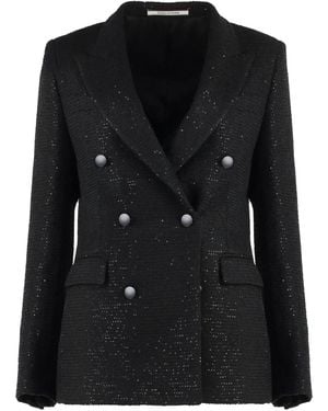 Tagliatore Sequinned Blazer - Black