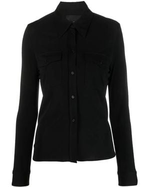 Nili Lotan Chest-Pocket Button-Up Shirt - Black