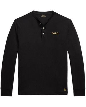 Polo Ralph Lauren Top con cuello henley - Negro