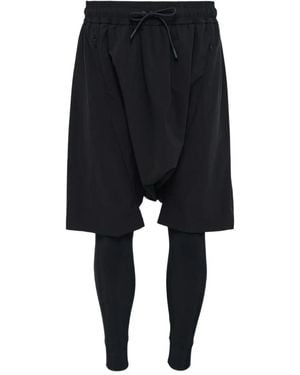 Fumito Ganryu Layered Sarouel Pants - Black
