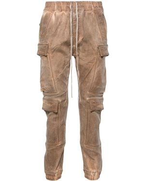 Rick Owens Halbhohe Mastodon Megacargo Slim-Fit-Jeans - Natur