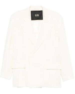ELEH Double-Breasted Blazer - White