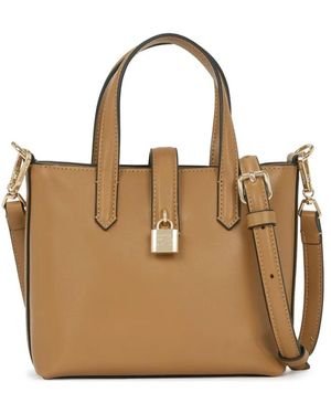 KARL LAGERFELD Mini Leather Tote Bag - Brown