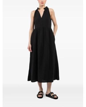 Xirena Ärmelloses Kleid mit Rüschenkragen - Schwarz