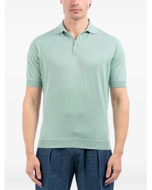 FILIPPO DE LAURENTIIS Piped Polo Shirt - Green