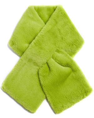 Apparis Faux-Fur Wrap-Design Scarf - Green