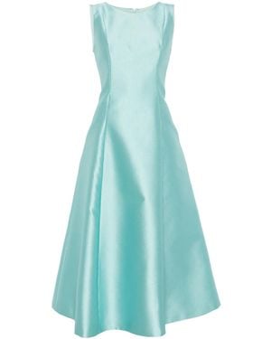 Fely Campo Robe Mi-Longue À Taille Ceinturée - Bleu