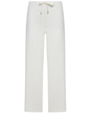 Max Mara Casual Linen Trousers For - White